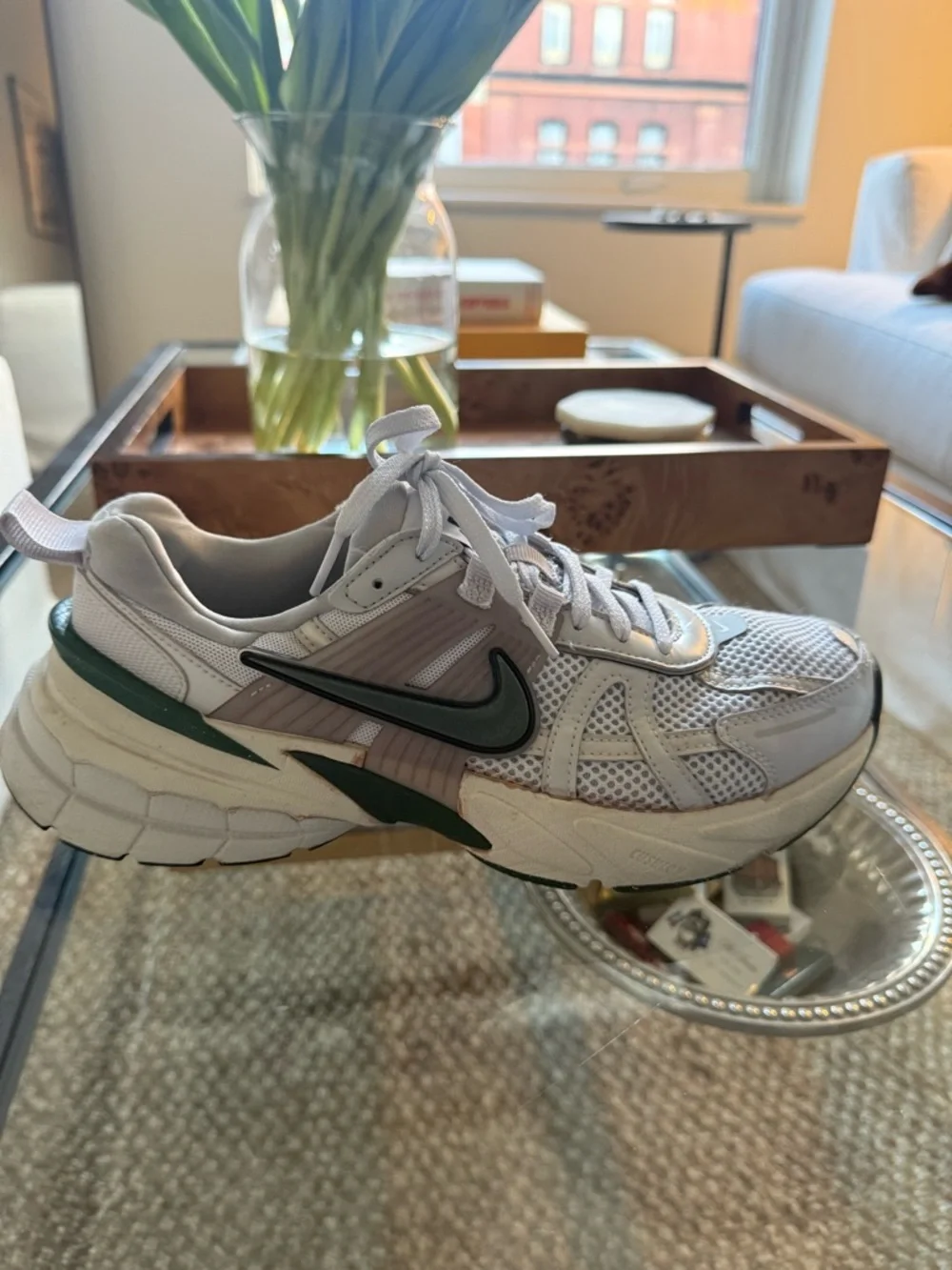 Nike V2K Run Women's Sneakers - Size 8.5 - White/Photon Dust